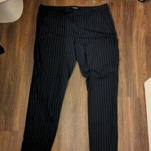 Navy pinstripe work pants